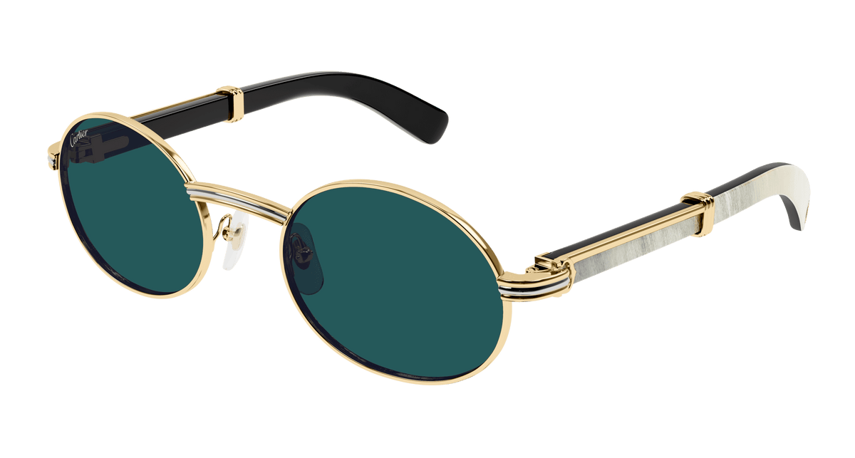 Cartier CT0464S Sunglasses - Gold / Green (007)