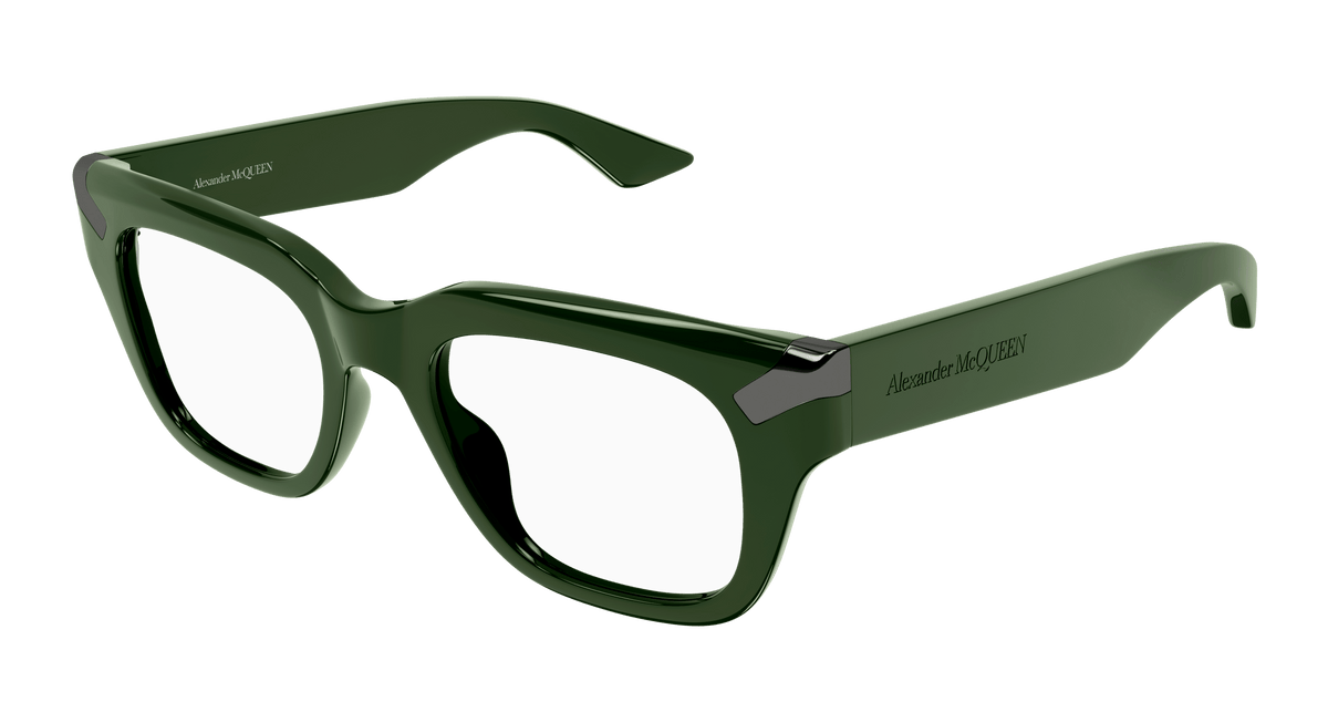 Alexander McQueen AM0443O Eyeglasses - Green / Transparent (004)