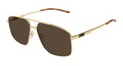 Gucci GG1676S Sunglasses - Gold / Brown (002)