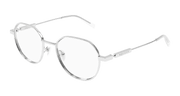 Alexander McQueen AM0479O Eyeglasses - Silver / Transparent (001)