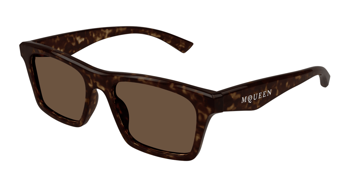 Alexander McQueen AM0472S Sunglasses - Havana / Brown (002)