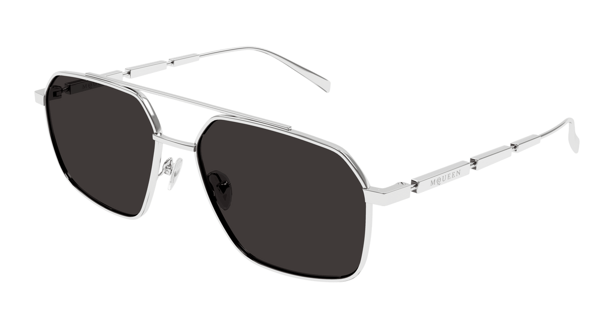 Alexander McQueen AM0477S Sunglasses - Silver / Grey (001)