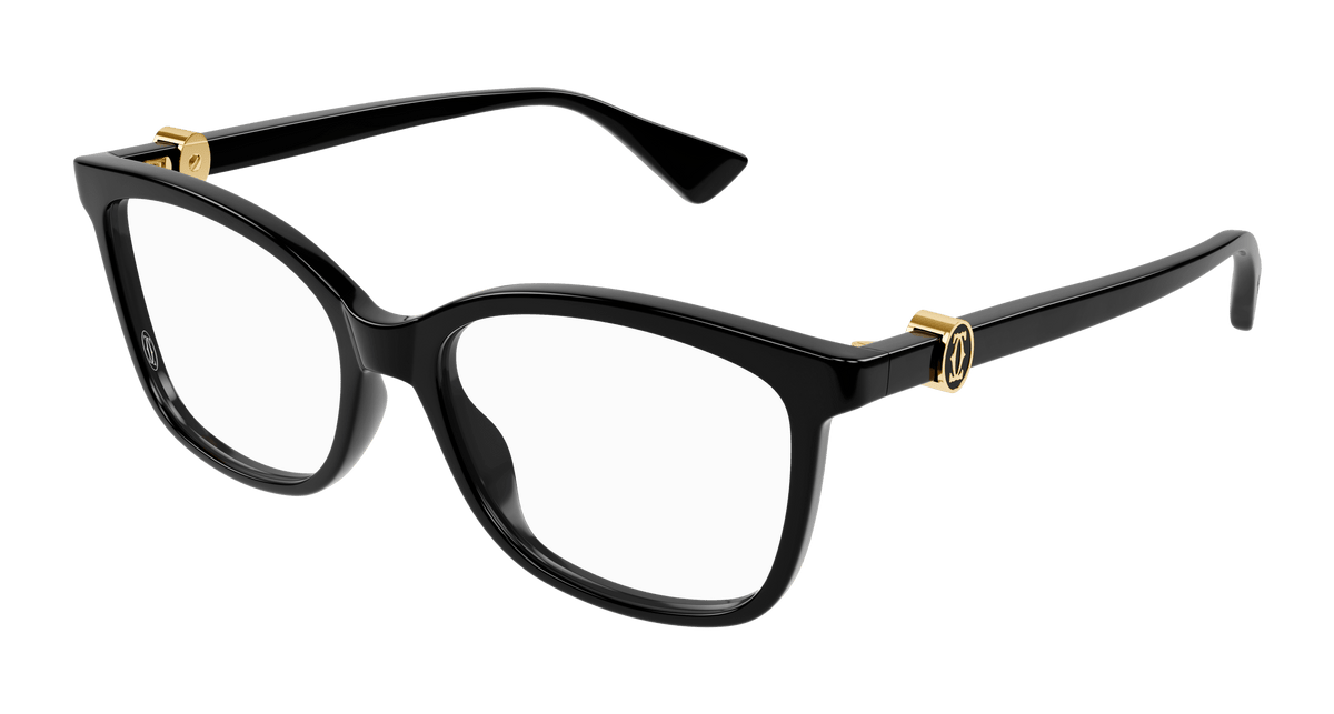 Cartier CT0493O Eyeglasses - Black / Transparent (001)