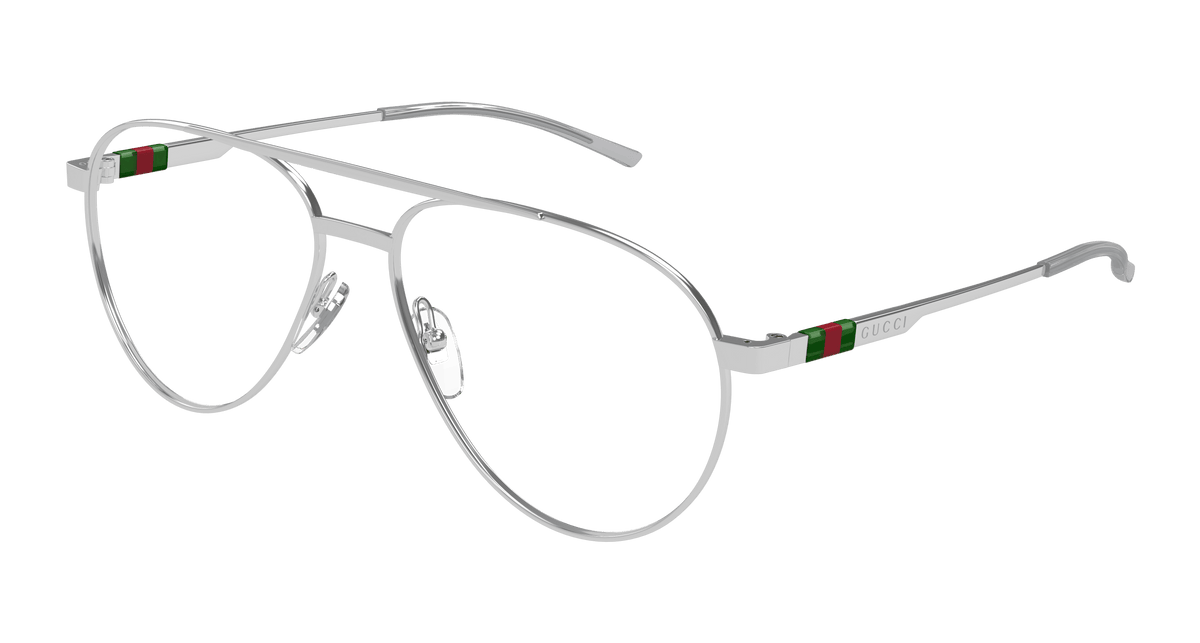 Gucci GG1679O Eyeglasses - Silver / Transparent (001)