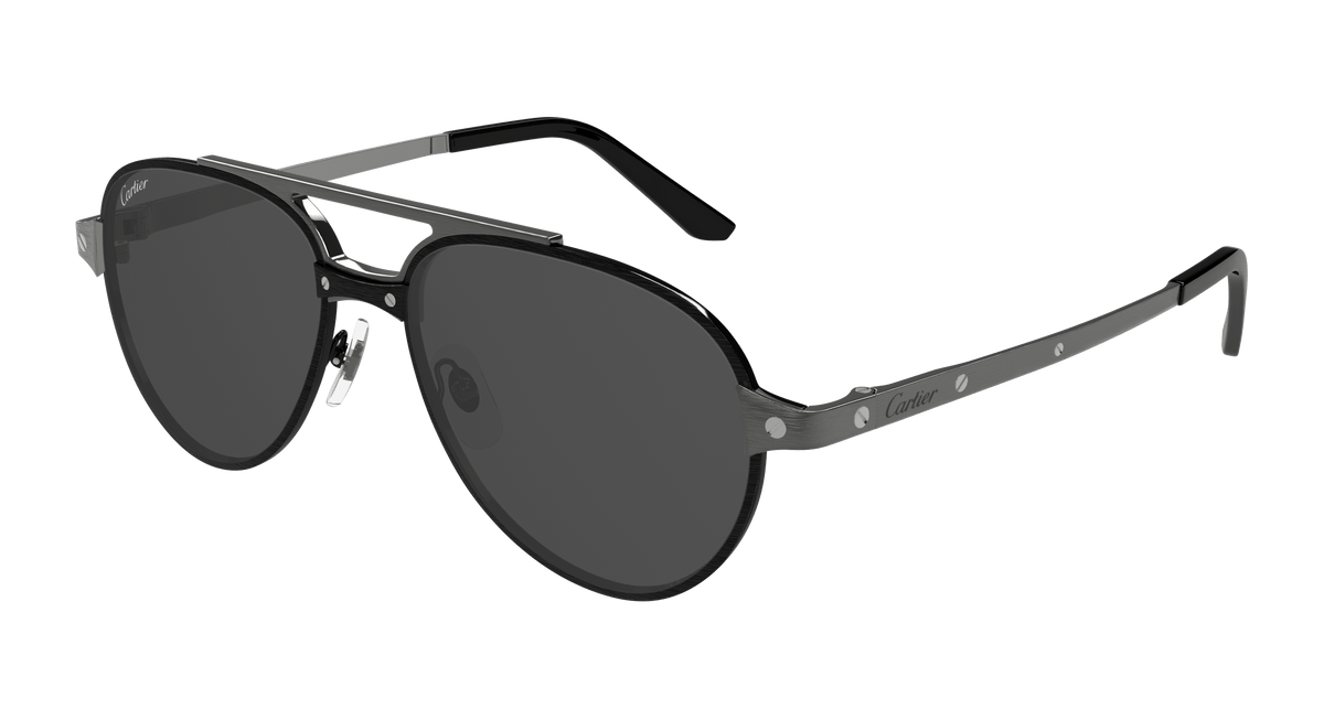 Cartier CT0476S Sunglasses - Black / Smoke (005)