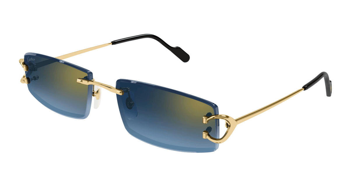 Cartier CT0465S Sunglasses - Gold / Blue (002)