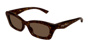 Alexander McQueen AM0474S Sunglasses - Havana / Brown (002)