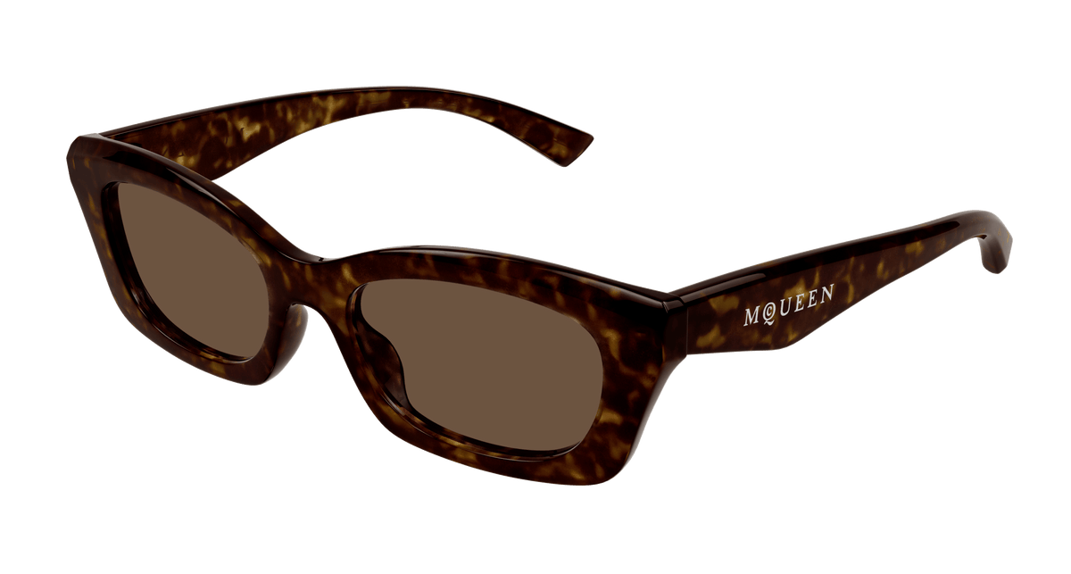 Alexander McQueen AM0474S Sunglasses - Havana / Brown (002)
