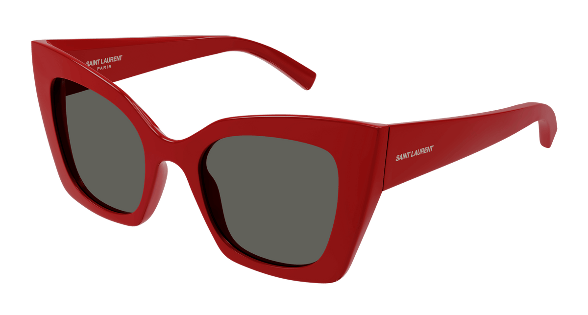 Saint Laurent SL 552 Sunglasses - Red / Grey (010)