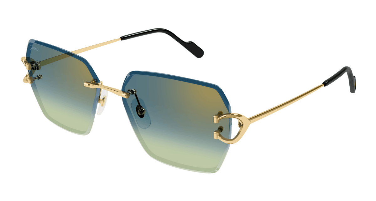 Cartier CT0466S Sunglasses - Gold / Green (003)