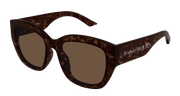 Alexander McQueen AM0451SA Sunglasses - Havana / Brown (002)