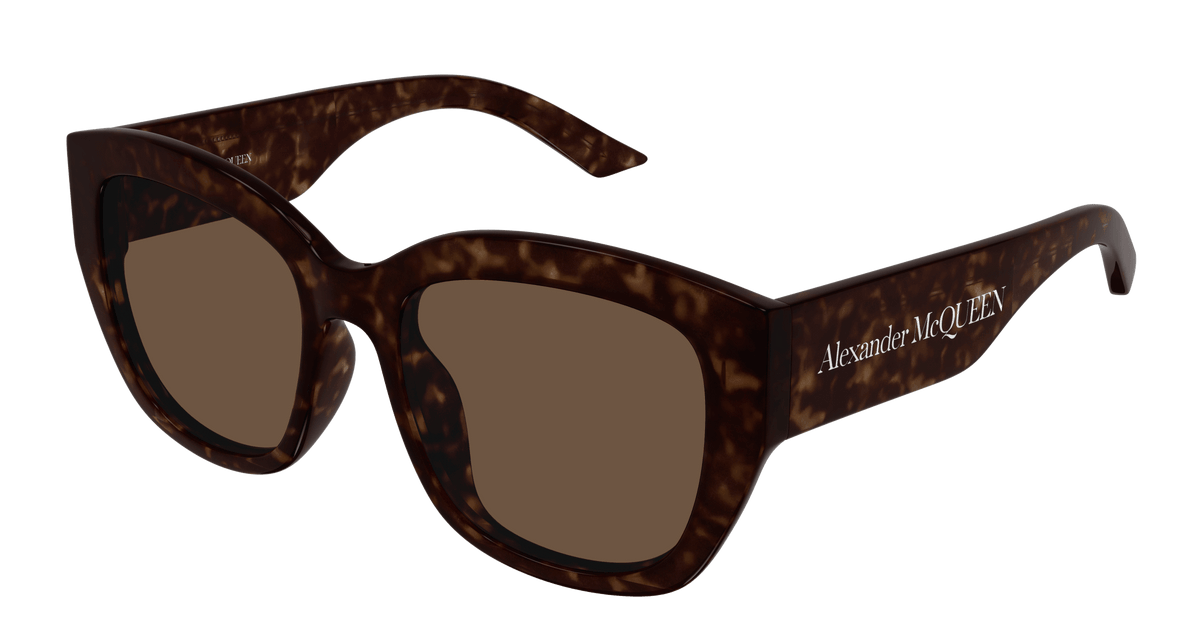 Alexander McQueen AM0451SA Sunglasses - Havana / Brown (002)