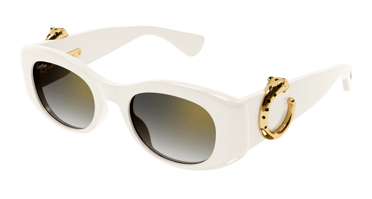 Cartier CT0472S Sunglasses - White / Grey (004)