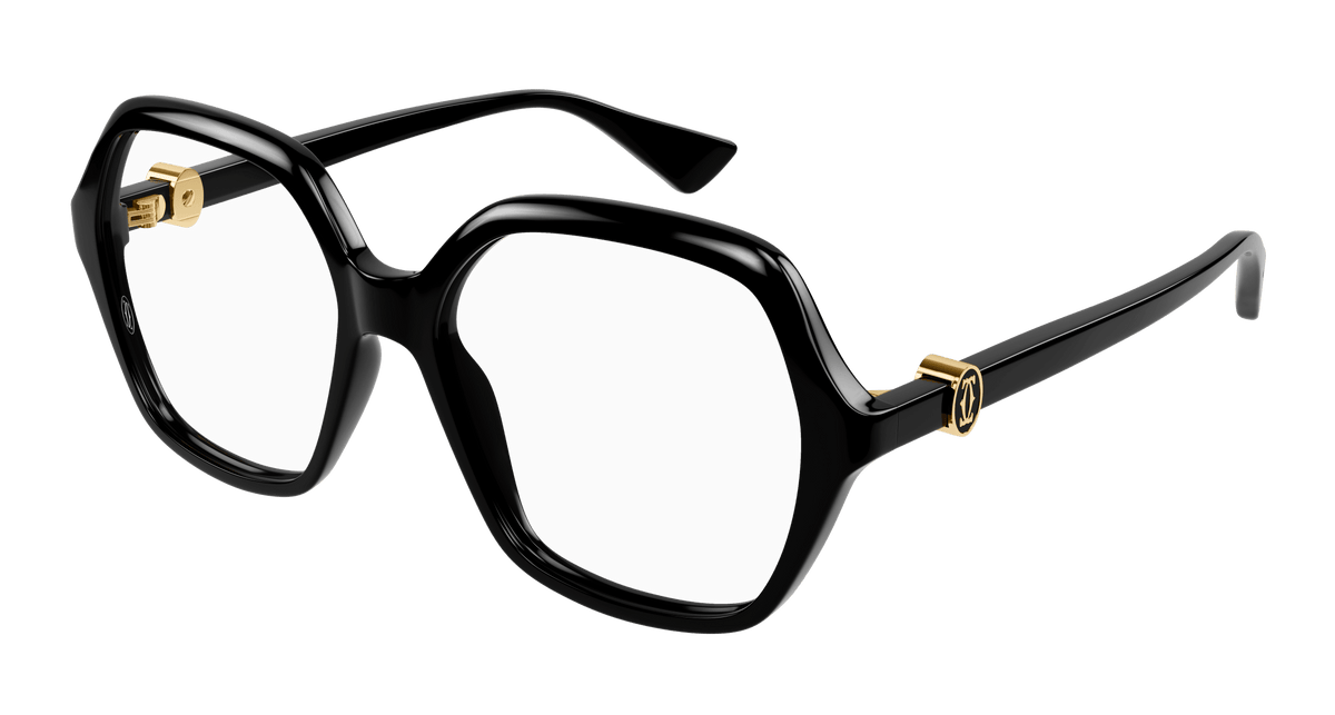 Cartier CT0492O Eyeglasses - Black / Transparent (001)