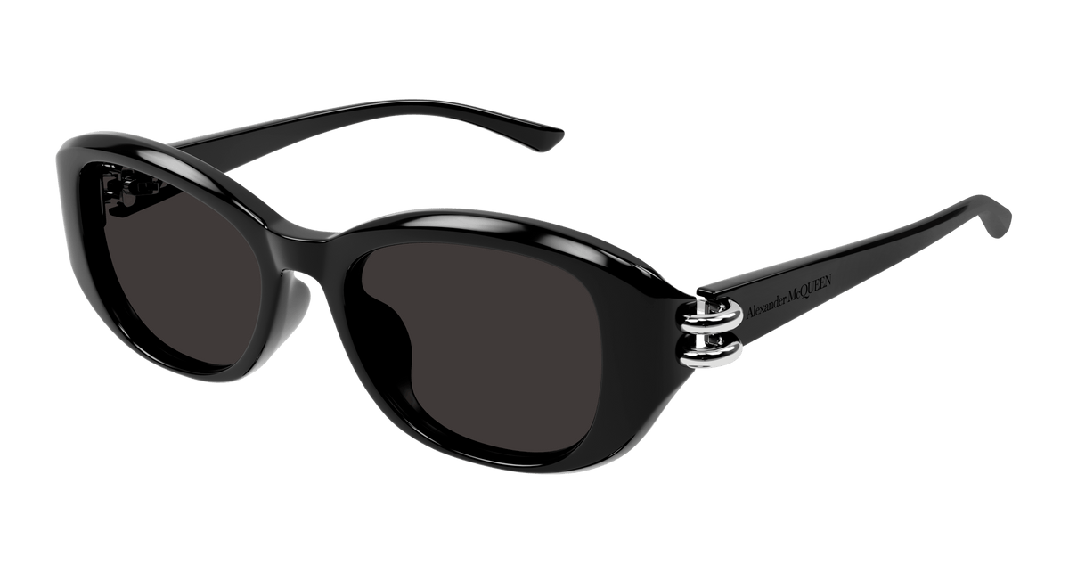 Alexander McQueen AM0470SA Sunglasses - Black / Grey (001)