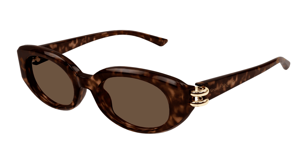 Alexander McQueen AM0469S Sunglasses - Havana / Brown (002)