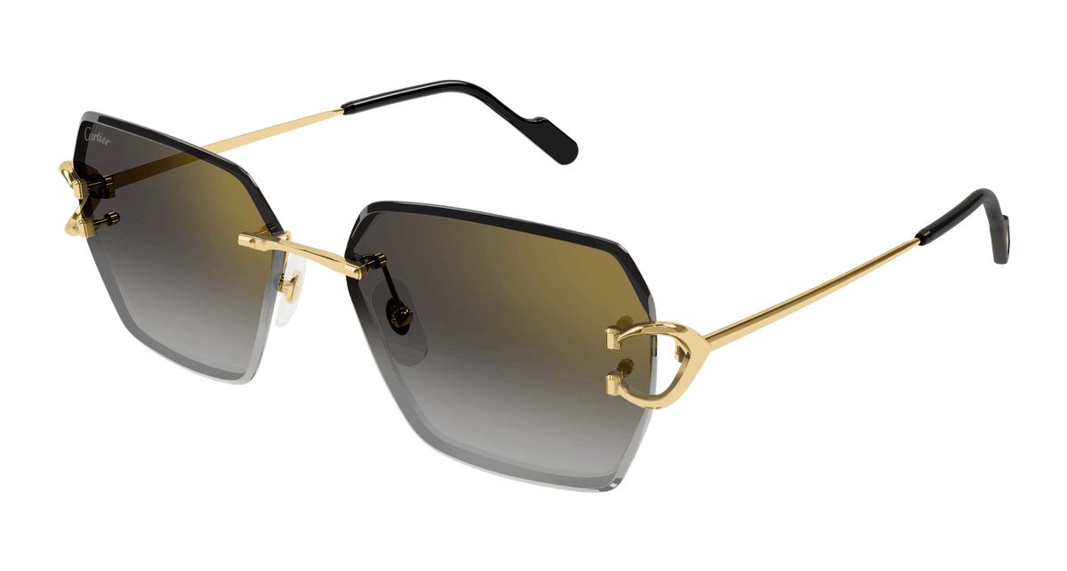 Cartier CT0466S Sunglasses - Gold / Grey (001)