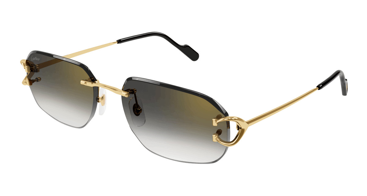 Cartier CT0468S Sunglasses - Gold / Grey (001)