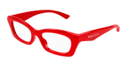 Alexander McQueen AM0474O Eyeglasses - Red / Transparent (003)