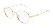 Alexander McQueen AM0479O Eyeglasses - Gold / Transparent (002)