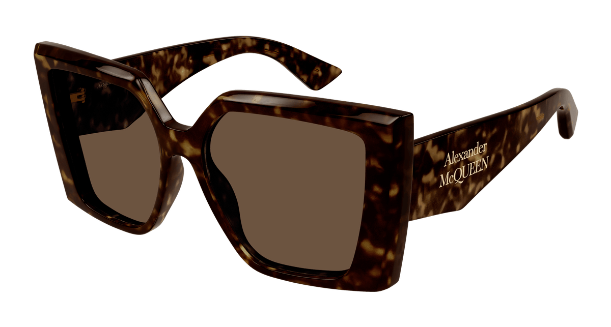 Alexander McQueen AM0467S Sunglasses - Havana / Brown (002)