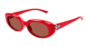 Alexander McQueen AM0469S Sunglasses - Red / Brown (003)