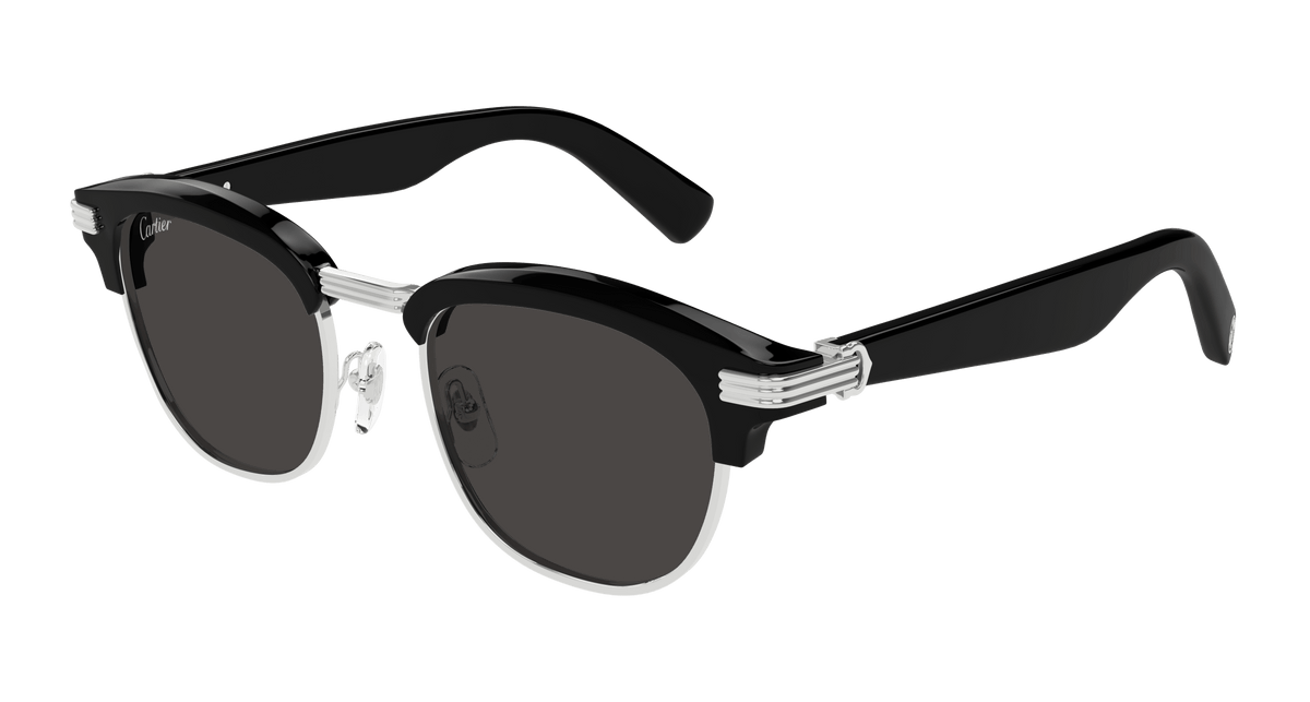 Cartier CT0496S Sunglasses - Black / Grey (001)