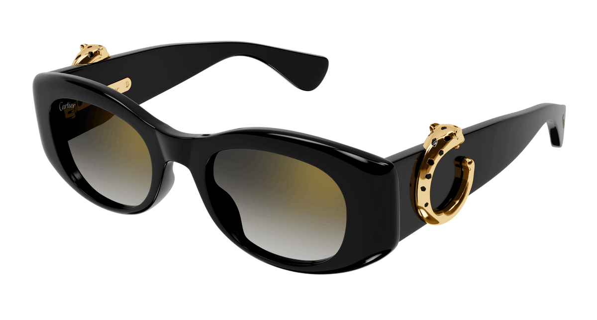 Cartier CT0472S Sunglasses - Black / Grey (001)
