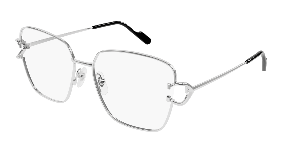 Cartier CT0486O Eyeglasses - Silver / Transparent (002)