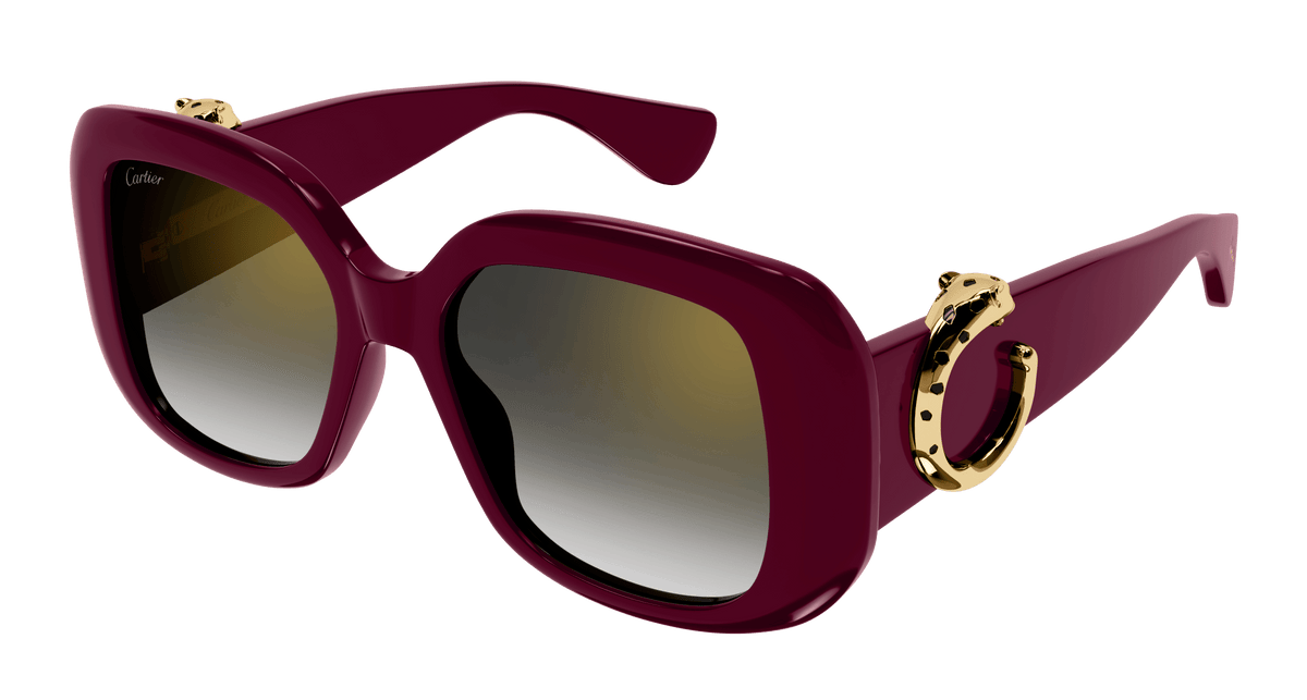 Cartier CT0471SA Sunglasses - Burgundy / Grey (004)