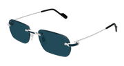 Cartier CT0498S Sunglasses - Silver / Blue (004)