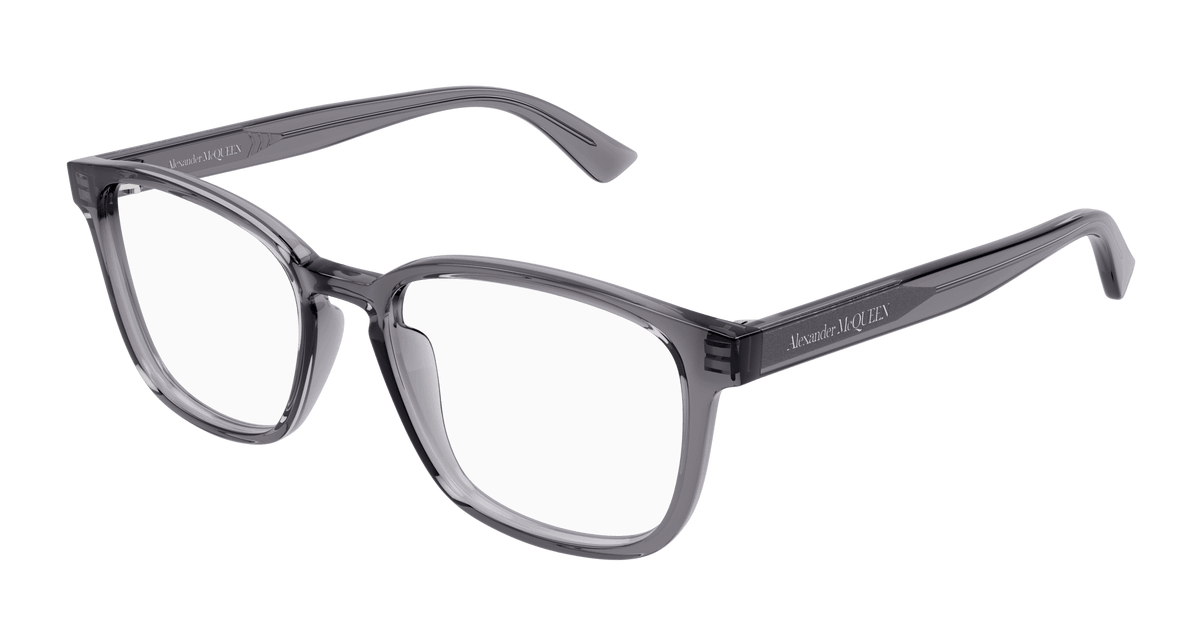Alexander McQueen AM0462O Eyeglasses - Grey / Transparent (003)