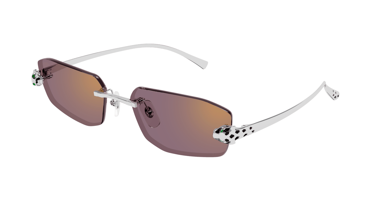 Cartier CT0474S Sunglasses - Silver / Violet (004)