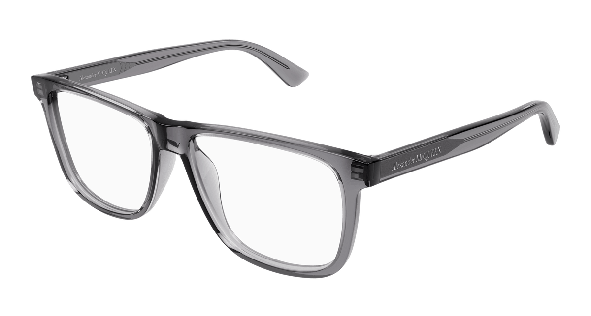 Alexander McQueen AM0463O Eyeglasses - Grey / Transparent (003)