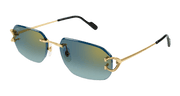 Cartier CT0468S Sunglasses - Gold / Green (003)
