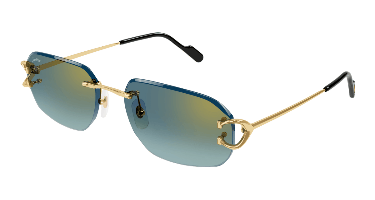 Cartier CT0468S Sunglasses - Gold / Green (003)