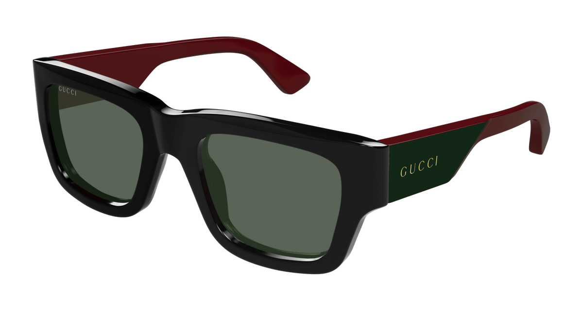 Gucci GG1668S Sunglasses - Black / Green (003)