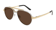 Cartier CT0476S Sunglasses - Silver / Brown (008)