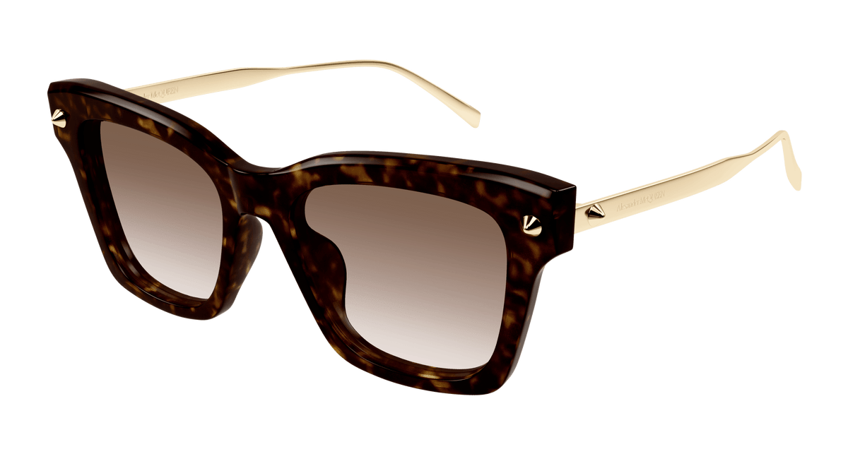 Alexander McQueen AM0483S Sunglasses - Havana / Brown (002)