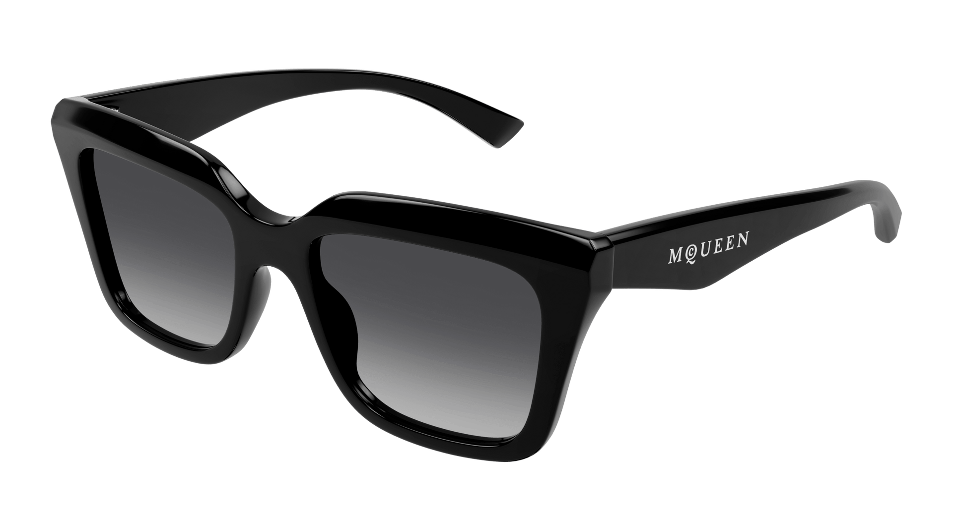 Alexander McQueen AM0473SA Sunglasses - Black / Grey (001)