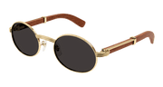 Cartier CT0464S Sunglasses - Gold / Grey (002)