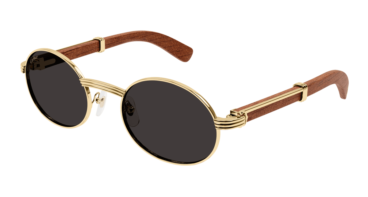 Cartier CT0464S Sunglasses - Gold / Grey (002)