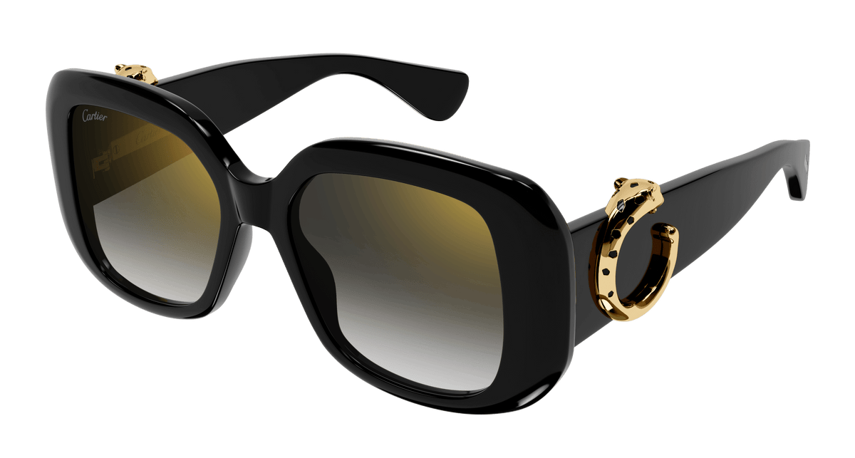 Cartier CT0471SA Sunglasses - Black / Grey (001)