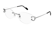 Cartier CT0487O Eyeglasses - Silver / Transparent (002)
