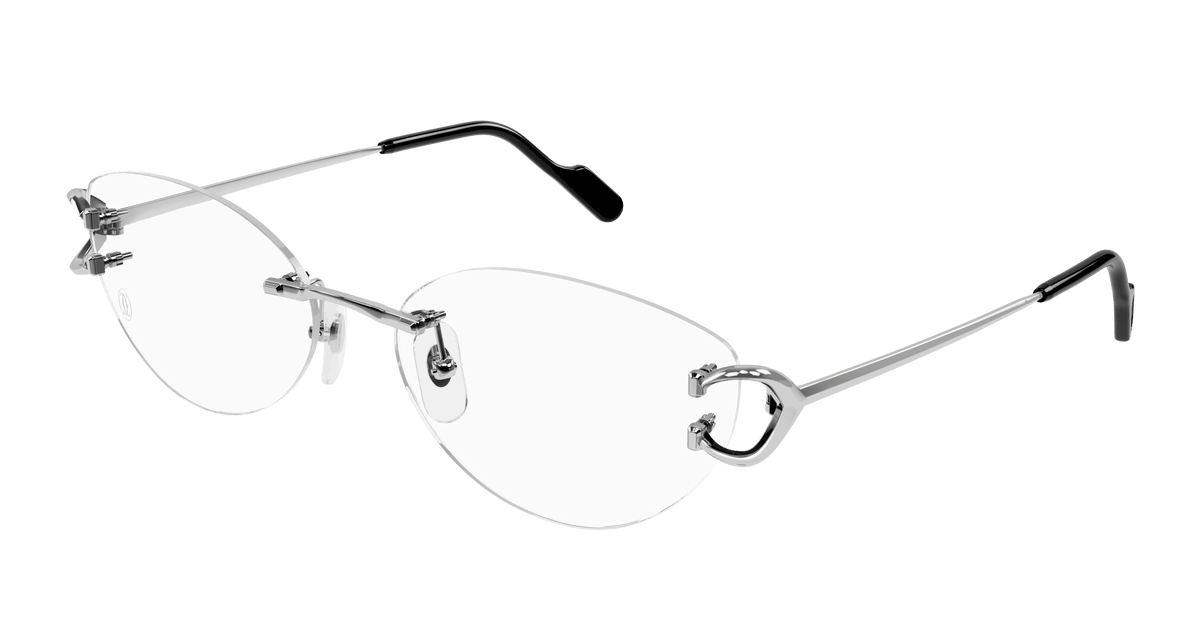 Cartier CT0487O Eyeglasses - Silver / Transparent (002)