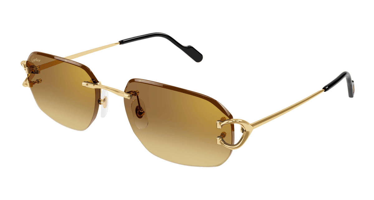 Cartier CT0468S Sunglasses - Gold / Brown (004)