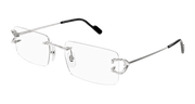 Cartier CT0488O Eyeglasses - Silver / Transparent (002)