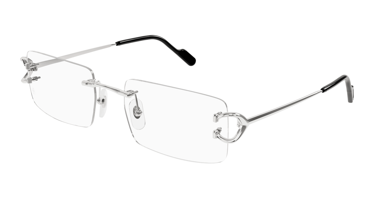 Cartier CT0488O Eyeglasses - Silver / Transparent (002)