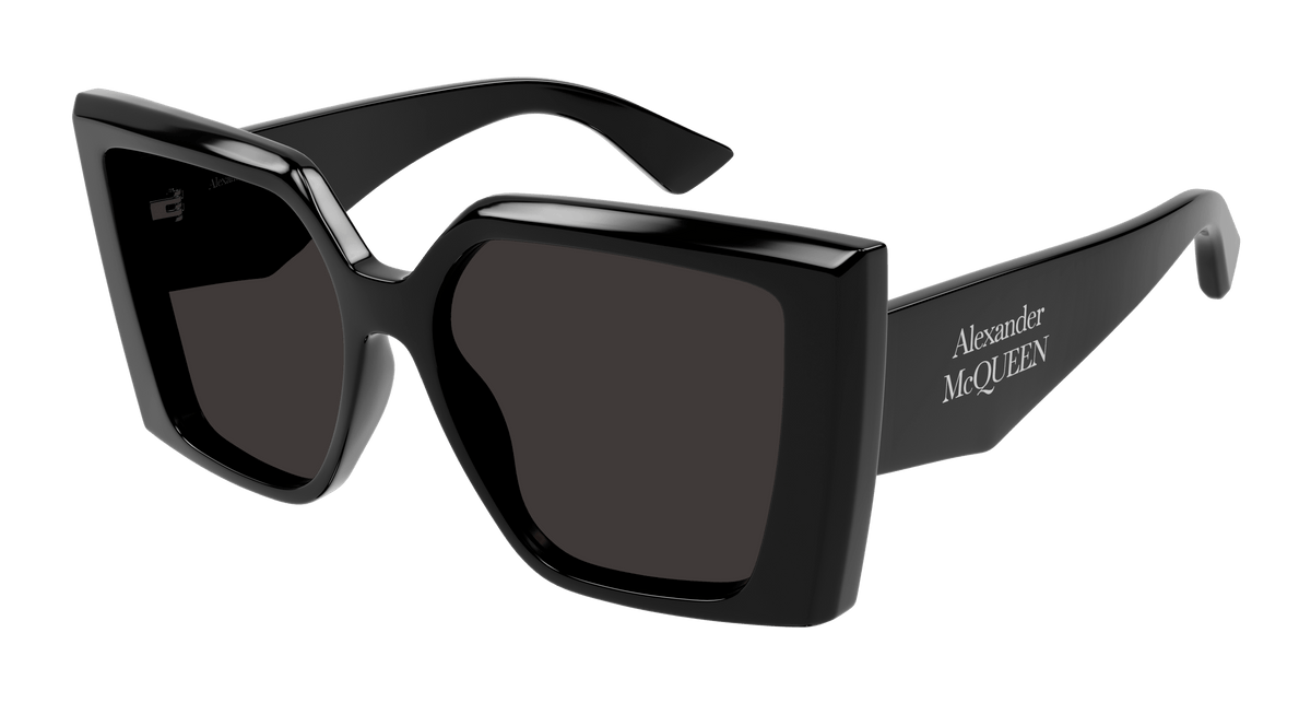 Alexander McQueen AM0467S Sunglasses - Black / Grey (001)