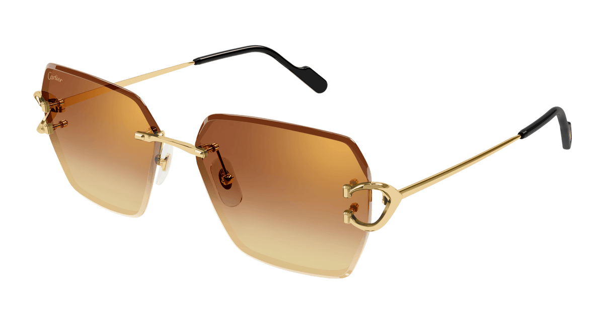 Cartier CT0466S Sunglasses - Gold / Red (004)